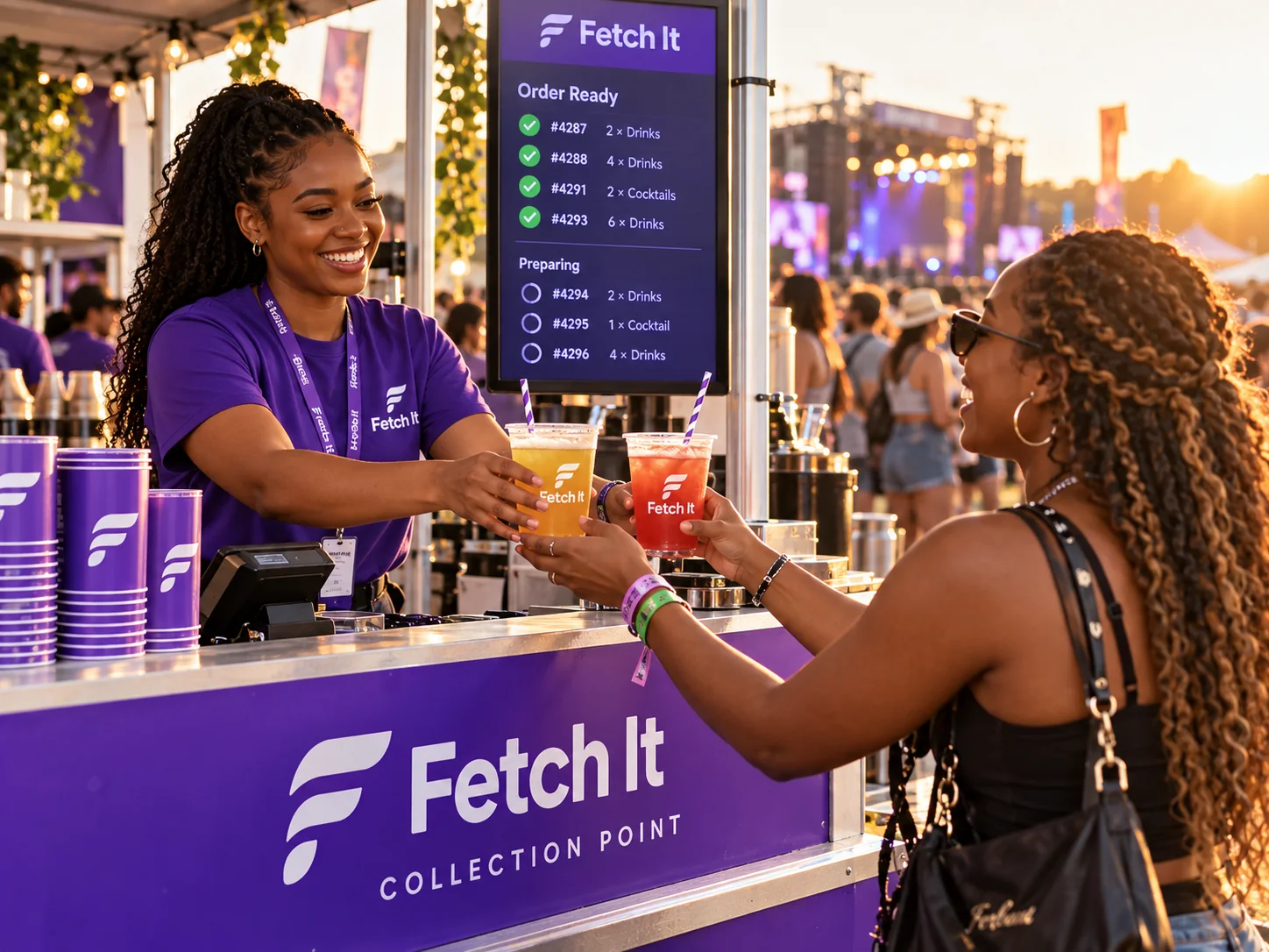Festival guest enjoying Fetch It